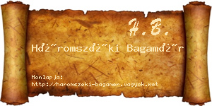 Háromszéki Bagamér névjegykártya